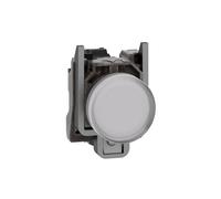 Schneider Electric XB4BVM1 Luz Piloto Redondo Diámetro 22, IP65, LED Integral, 240 V, Terminales, Blanco
