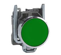 Schneider Electric XB4BA31 - Pulsador, retorno resorte nivelado, 22 mm, diámetro de montaje, 1 NA, color verde