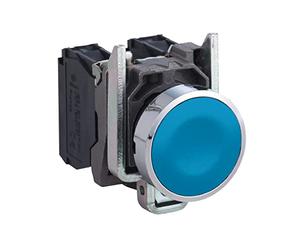 Schneider Electric XB4BA61 Pulsador Ø 22, Retorno Resorte Nivelado, 1 Na