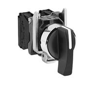 Schneider Electric XB4BJ53 Selector Diámetro 22, Mango Largo de 3 Posiciones, 2 Na, Negro