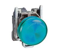 Schneider Electric XB4BV63 Piloto Luminoso Redondo Diámetro 22, IP65, Base BA 9 S, 250 V, Terminales, Verde