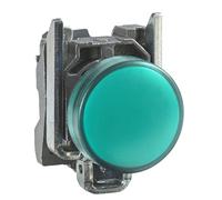 Schneider Electric XB4BVM3 Luz Piloto Redondo Diámetro 22, IP65, LED Integral, 240 V, Terminales, Verde