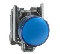 Schneider Electric XB4BVM6 Luz Piloto Redondo Diámetro 22, IP65, LED Integral, 240 V, Terminales, Azul