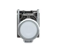Schneider Electric XB4BW31M5 Pulsador Iluminado, Ø 22, Retorno Resorte Nivelado, 240 V, 1 NA + 1 NC, Color Blanco