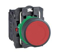 Schneider Electric XB5AA31 Pulsador, Ø 22, Retorno resortenivelado, 1 NA, Color Verde