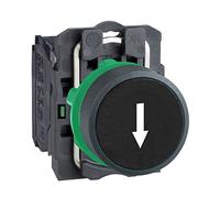 Schneider Electric XB5AA3351 Pulsador "Flecha Abajo", 1NA, 22mm Ø, 52mm x 30mm x 42mm, Negro