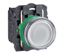 Schneider Electric XB5AW31B5 Pulsador Luminoso, 1NA+1NC, 24V, 22mm Ø, 52mm x 30mm x 42mm, Blanco