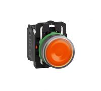 Schneider Electric XB5AW35B5 Pulsador Luminoso, 1NA+1NC, 24V, 22mm Ø, 57mm x 30mm x 42mm, Naranja