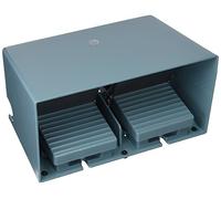Schneider Electric XPEM5100D Conmutador de Pedal Doble, con Cubierta, Metálico, 2 NC + 2 NA, Azul