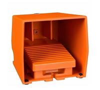 Schneider Electric XPER311 XPE-R Conmutador Pedal Sencillo con Cubierta Metálico, 2 NC + 2 NA, Naranja