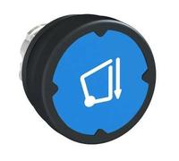 Schneider Electric ZB4BC68006 Entornos Severos Cabeza Pulsador Oscuro con Marcaje, 37mm x 37mm x 18.5mm, Azul
