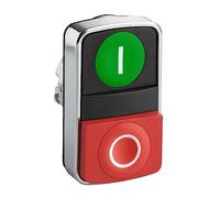 Schneider Electric ZB4BL7341 Cabeza de Pulsador de dos Accionad, Ø 22, E, S, IP66, IP69 K