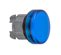 Schneider Electric ZB4BV063 Cabeza Piloto Luminoso Diámetro 22 Redonda, Lentes Lisas, Azul