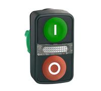 Interruptor ZB5AW7A3741: doble varilla de 22 mm.Pos: 1 rojo/verde IP66 plano ...
