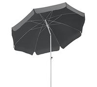Schneider Ibiza - Sombrilla redonda (200 cm, 680-15, estructura de acero, revestimiento de poliéster, 2,1 kg), color gris