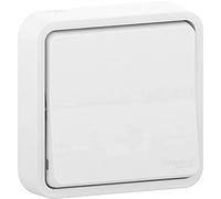 SCHNEIDER - Interruptor Vaivén Encastrado IP55 Blanco Mureva Styl - Mecanismo de Plástico - 250V, IP55 - Montaje Empotrado - Para Zonas Húmedas y Polvorientas - Acabado Resistente - Alta Durabilidad