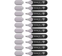 Schneider Job 150 marcadores (plástico reciclado, galardonados con el ángel azul), 10 unidades, color gris topo