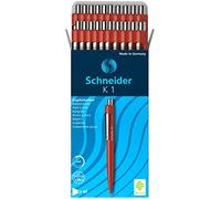 Schneider K1 3152 - Bolígrafo de punta redonda (20 unidades, tinta negra), color rojo
