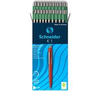 Schneider K1 3154, Bolígrafo retráctil, mina M, pack de 20 unidades, verde