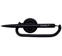 Schneider Pen Bolígrafo Klick-Fix con cordón telescópico, trazo M tinta negra, color negro, 1 unidad