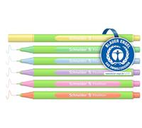 Schneider Line-Up - Juego de 6 rotuladores de punta fina (grosor de trazo de 0,4 mm, plástico biobasado, galardonados con el ángel azul), varios colores