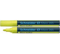 SCHNEIDER Lot de 3 Marqueurs à craie Maxx 265 Pte Ogive 2-3 mm jaune
