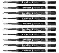 Schneider - Lote de 10 recambios de tinta de gel gelion+ 0,7 mm, color negro