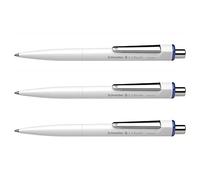 SCHNEIDER Lote de 3 bolígrafos K3 biosafe blancos, punta media, color azul