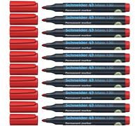 Schneider Maxx 130 - Rotulador permanente, 1 - 3 mm, Cap Off Ink, rellenable, color rojo