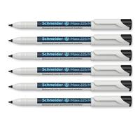 Schneider Maxx 225 M - Rotuladores no permanentes (1,0 mm, 6 unidades), color negro