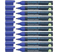 Schneider Maxx 230 - Rotuladores permanentes (1 a 3 mm, 10 unidades), color azul