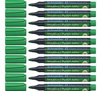 Schneider Maxx Eco 110 - Rotulador para pizarra blanca (grosor de trazo: 1-3 mm, recargable, 10 unidades), color verde