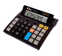 Schneider Novus J1200 - Calculadora solar de escritorio (pantalla LCD de 12 dígitos)