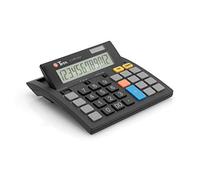 Schneider Novus J1200 - Calculadora solar de escritorio (pantalla LCD de 12 dígitos)