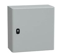 Schneider NSYS3D4420P Spacial S3D - Puerta Completa con Placa de Montaje (400 x 400 x 200, IP66, IK10, RAL7035)