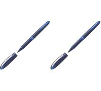 Schneider One Business - Bolígrafo Rollerball indeleble (0,6 mm, punta ultra suave), color azul (Paquete de 2)