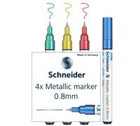 Schneider Paint-It 010 - Rotuladores metálicos multicolor (0,8 mm, 4 unidades)