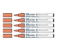 Schneider Paint-It 011 - Rotulador metálico (grosor de trazo 2 mm, 5 unidades), color cobre