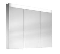Schneider PATA LED armario con espejo, 3 puertas 30/40/30cm, 995x120x756mm, iluminación superior regulable, 161.101.02.0201, Versión: Estándar de la UE/blanco del corpus/3000K