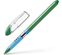 Schneider Pen Slider Basic XB - Bolígrafo de punta redonda (verde, transparente, ultraancho, goma, acero inoxidable), color verde