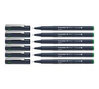 Schneider Pictus - Rotuladores de punta fina (grosor de trazo 0,2 mm, revestimiento de pigmento indeleble, punta revestida de metal, carcasa de 85% plástico reciclado), color verde