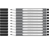 Schneider Pinceles de punta flexible y colores brillantes para caligrafía, escritura a mano y más, 10 unidades, color negro