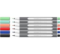 Schneider Pinceles de punta flexible y colores brillantes para caligrafía, escritura a mano y mucho más, 6 unidades surtidas