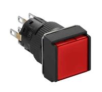 Schneider Pulsador cuadrado luminoso rojo 24v 2nan XB6ECW4B2P