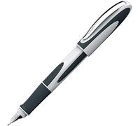 Schneider Ray 168249 Pluma estilográfica (para diestros, incluye cartucho de tinta estándar azul real) blanco/gris oscuro