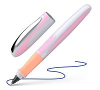 Schneider Ray Flora - Bolígrafo de punta redonda, color azul | Recargable con cartuchos de tinta estándar, adecuado para diestros y zurdos, grosor de trazo M, 0,6 mm, fabricado en Alemania