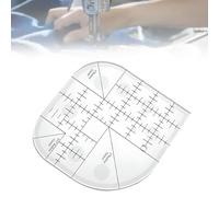 Schneider Regla, regla de costura, regla de patchwork, regla, regla de costura, cortador de esquina curvado, regla de corte acrílico, para trabajos de costura multifuncionales, herramienta de