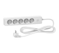 Schneider Regleta múltiple 5 Tomas 2P+T 3m Blanco