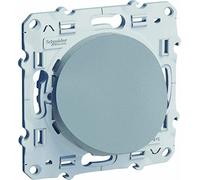 SCHNEIDER - Salida de Cable 6-12 mm² Aluminio Odace - Mecanismo de Aluminio - 16A, IP2xC - Montaje Empotrado - Para Instalación Duradera en Cocina y Oficina - Acabado Cepillado