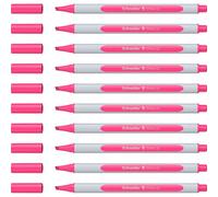 Schneider Shine-Up - Rotuladores fluorescentes (1 + 4 mm, plástico de base biológica, 10 unidades), color rosa